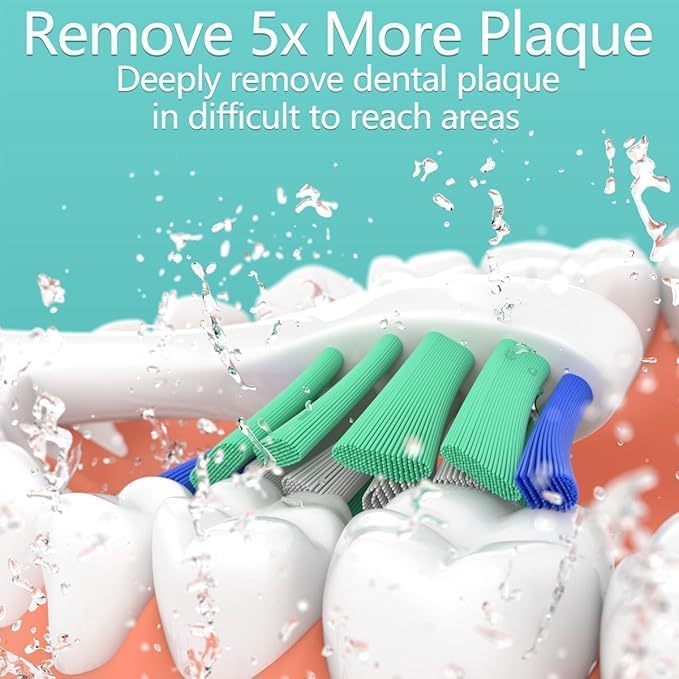 Toothbrush Heads Compatible with Philips Sonicare Electric Toothbrush, Replacement Brush Heads Fit for Sonicare 3100 4100 4300 5300 5500 6100 9000 (8 White, 8 Count(Pack of 1))