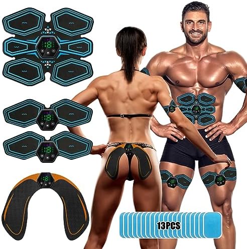 EMS Muscle Stimulator, ABS Trainer Muscle Stimulator, 6 Modes & 19 Intensities Abs Workout Equipment, USB Rechargeable Tactical X Abs Stimulator Full Body Ab/Hip Trainer