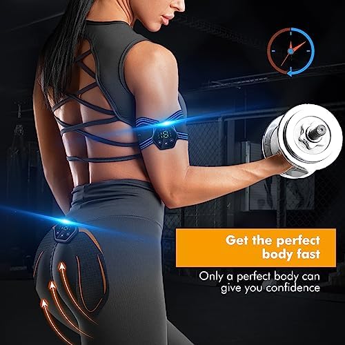 EMS Muscle Stimulator, ABS Trainer Muscle Stimulator, 6 Modes & 19 Intensities Abs Workout Equipment, USB Rechargeable Tactical X Abs Stimulator Full Body Ab/Hip Trainer
