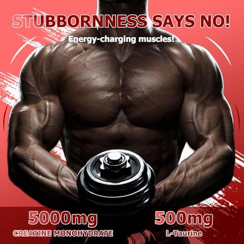 Creatine Monohydrate 5000mg Gummies - Sugar Free Muscle Support Supplement with Electrolytes & Vitamin D3 | Strawberry Flavour Chewable Creatine for Athletes & Fitness