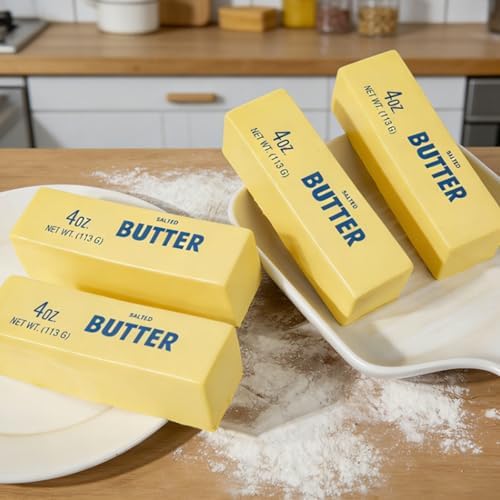 Squeeze Butter Toy, Soft Butter Squishys Stress Relief Block PU Material Butter Stick Slow Rising Squishy Food Fidget Toy for Indoor and Outdoor