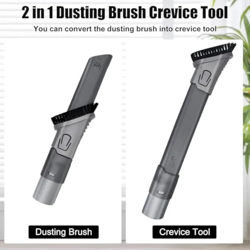 Compitable with Shark Vacuum Dusting Brush & Crevice Tool –Replaces Shark Lift Away Accessories, Compatible with Shark Hoover Attachments and Parts & Vacuum Cleaning Tools for Rotator Series