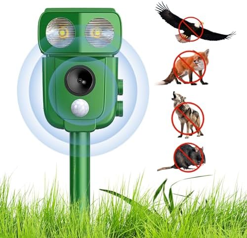 Repellent for Cats, Pigeon Repellents, Ultrasound for Animals, 2026 New Ultrasonic Solar Repellent Cats Repeller for Pigeons, Birds, Dogs, Mice, Foxes