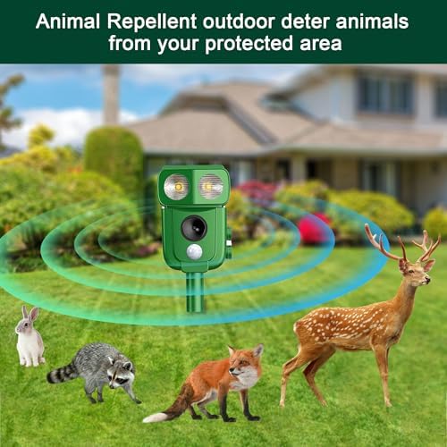 Repellent for Cats, Pigeon Repellents, Ultrasound for Animals, 2026 New Ultrasonic Solar Repellent Cats Repeller for Pigeons, Birds, Dogs, Mice, Foxes