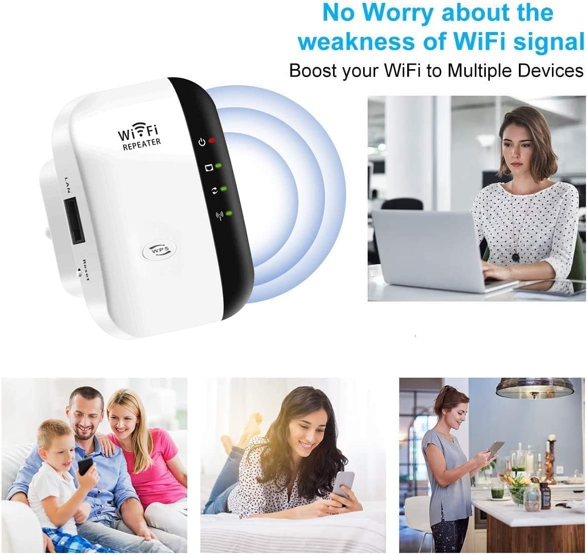 2026 Newest WiFi Extender, WiFi Booster, WiFi Repeater, Covers Up to 3000 Sq.ft and 45 Devices, Internet Booster - with Ethernet Port, Quick Setup, Home...