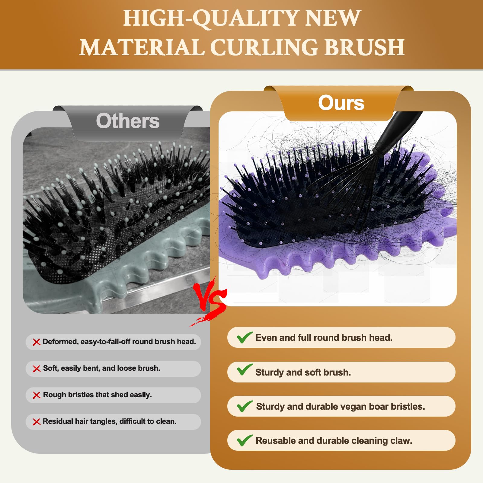 ENGHEK Curly Hair Brush, Bounce Curl Brush for Curl Hair, Curl Defining Brush for Women Men, Detangling Curl Brush Boar Bristle Hair Brush Less Pulling,...